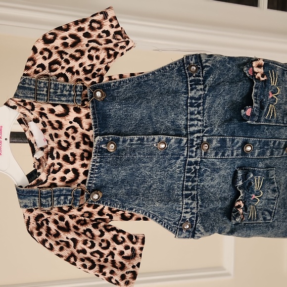 2 PC Jumper Set. Kitty Cat Denim & Animal Print Set. NWT Mix n Match Style! - Picture 2 of 16